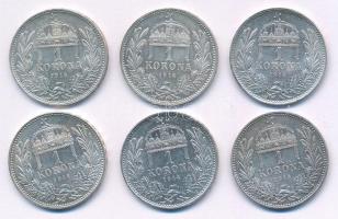 1914KB 1K Ag "Ferenc József" (6x) T:AU
Adamo K5.1