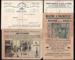 cca 1920-1940 Különböző reklám szórólapok, 16 db
