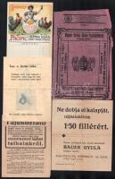 cca 1920-1940 Különböző reklám szórólapok, 16 db