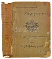 A Magyar Korona Országainak helységnévtára. Az orsz. m. kir statisztikai hivatal támogatása és ellenőrzése mellett. Szerk.: Dr. Jekelfalussy József. Bp., 1888., Athenaeum, 912+1 (kihajtható jelmagyarázat) +  28 p. Kiadói egészvászon-kötés, Gottermayer-kötés, kopott, foltos borítóval, sérült gerinccel, foltos lapokkal.