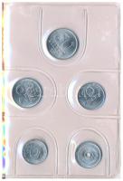 1982. 2f-10Ft (9klf) forgalmi sor, "Magyar Népköztársaság - forgalmi érméi" feliratú bordó...