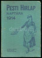 1914 Pesti Hírlap naptára az 1914. közönséges évre. XXIV. évf. Bp., 1914., Légrády. Korabeli reklámokkal. Kiadói egészvászon-kötésben.