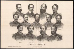 Aradi vértanúk arcképcsarnoka, különlenyomat a Szabad Szó 138. számához, 27×42 cm