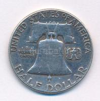 Amerikai Egyesült Államok 1958. 1/2$ Ag "Franklin" T:VF USA 1958. 1/2 Dollar Ag "Fran...