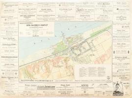 Siófok, Balatonkiliti-villatelep, 1:10 000 térképe, reklámokkal, gyűrődésekkel, 51×70 cm