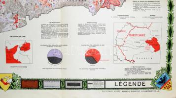 1928 Magyarország néprajzi térképe, tervezte: Dr. Kogutowicz Károly, kiadja: M Kir. Állami Térképész...