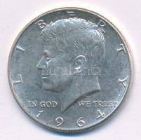Amerikai Egyesült Államok 1964. 1/2$ Ag Kennedy T:AU,XF USA 1964. 1/2 Dollar Ag Kennedy C:AU,XF Krause KM#202
