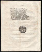 1825 Győr, 2 db egyházi nyomtatvány: Horvát Endre: Méltóságos Juranits Antal úrnak, győri megyés püs...