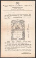 cca 1915 A Magyar Királyi Honvédelmi Minisztérium Hadsegélyező Hivatalának körlevele (az imádkozó Fe...