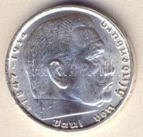 Német 3. Birodalom 1938B 2M Ag "Hindenburg" T:1/2+