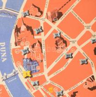 1941 Pesti Magyar Kereskedelmi Bank fiókhálózata Budapest székesfőváros területén, hajtott, 56×29 cm