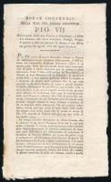 cca 1825-1850 Morghen, Antonio (1788-1863): VII. Piusz pápa portréja. Rézmetszet, papír, jelzett a m...