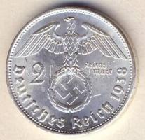 Német 3. Birodalom 1938B 2M Ag "Hindenburg" T:1/2+