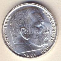 Német 3. Birodalom 1938B 2M Ag "Hindenburg" T:1/2+