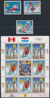 Téli olimpia bajnokai sor, a záróérték kisívben, Winter olympics set + mini sheet