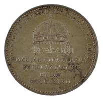 Osztrák-Magyar Monarchia / Bécs 1867A "Erzsébet koronázása Budán" Ag zseton. "ERZSÉBE...