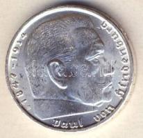 Német 3. Birodalom 1938B 2M Ag "Hindenburg" T:1/2+