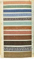 cca 1910-1920 Nürnberg, G. Hirsch & Sohn G.m.b.H. arany- és ezüstszövő vállalkozásának áruminta ...