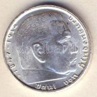 Német 3. Birodalom 1938B 2M Ag "Hindenburg" T:1/2+