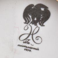 Hollóházi Szász Endre által tervezett porcelán kép, sorszámozott (277/500), jelzett, matricás, keret...