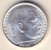 Német 3. Birodalom 1938B 2M Ag "Hindenburg" T:1/2+