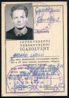 1971-1973 Hadházi László fényképes sportlövő játékvezetői/versenybíró igazolványa