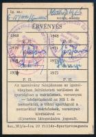 1971-1973 Hadházi László fényképes sportlövő játékvezetői/versenybíró igazolványa
