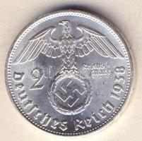 Német 3. Birodalom 1938B 2M Ag "Hindenburg" T:1/2+