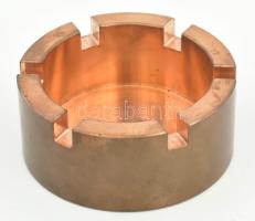 Masszív bronz kockatartó, kocka alakú fogóval, jelzés nélkül, m: 7 cm, d: 7,5 cm