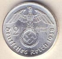 Német 3. Birodalom 1938B 2M Ag "Hindenburg" T:1/2+