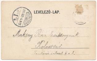 1900 Székelyudvarhely, Odorheiu Secuiesc; Kossuth utca, Drágomán üzlete és saját kiadása / street, s...