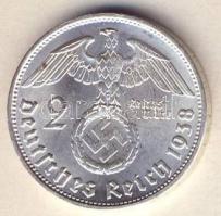 Német 3. Birodalom 1938B 2M Ag "Hindenburg" T:1/2+