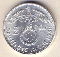 Német 3. Birodalom 1938B 2M Ag "Hindenburg" T:1/2+