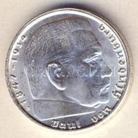 Német 3. Birodalom 1938B 2M Ag "Hindenburg" T:1/2+