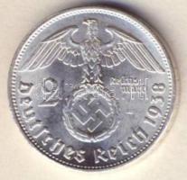 Német 3. Birodalom 1938B 2M Ag "Hindenburg" T:1/2+