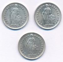 Svájc 1910-1964. 1/2Fr Ag (3xklf) T:AU,XF
Switzerland 1910-1964. 1/2 Franc Ag (3xdiff) C:AU,XF
Kra...