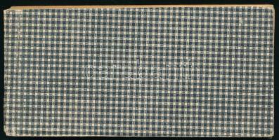 cca 1930-1940 Régi csekkfüzet / számlatömb, komplett, kitöltetlen, 14x7 cm