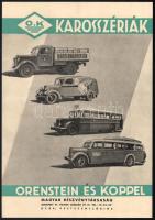 O.K (Orestein és Koppel) Karosszériák Magyar részvénytársaság kétoldalas szórólap