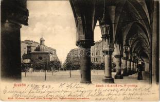 1903 Kraków, Krakau; Rynek i Kosciol sw. Wojciecha / square, church (small tear)