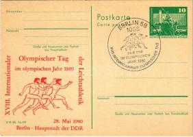 XVIII. Internationaler Olympischer Tagder Leichtathletik im olympischen Jahr 1980. Berlin, Hauptstadt der DDR + So. Stpl.