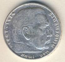 Német 3. Birodalom 1936D 5M Ag "Hindenburg" nagy h.k.-tel T:2-/3