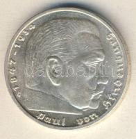 Német 3. Birodalom 1938G 5M Ag "Hindenburg" nagy h.k.-tel T:2-/2