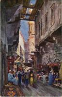 Basar in Cairo / Bazar au Caire. Galerie Wiener Künstler Nr. 28. s: Ludwig Hans Fischer (EK)