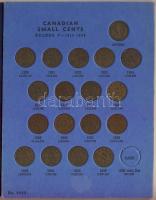 Kanada 1920-1972. 1c (57x) komplett sor, benne ritkább évszámok, albumban T:2,3