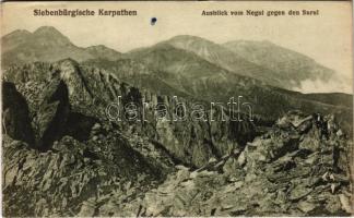 Erdélyi-Kárpátok, Siebenbürgische Karpathen; Ausblick vom Negoi gegen den Surul. Jos. Drotleff Nr. 320. 1917. Phot. G. Theiss (EK)