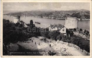 1944 Constantinople, Istanbul; Bosphore (Tours de Roumeli-Hissar) (EK)