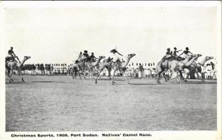 Port Sudan, Christmas Sports 1909. Natives' Camel Race (EB)