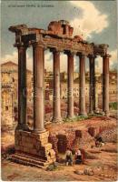 Roma, Rome; Tempio di Saturno / temple. litho (fl)