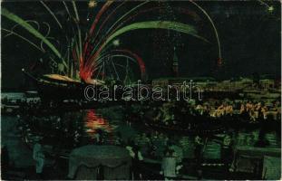 Venezia, Venice; Bacino S. Marco, Spettacolo Pirotecnico / fireworks at night