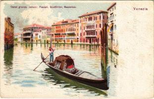 1905 Venezia, Venice; Canal grande, palazzi. litho (EB)